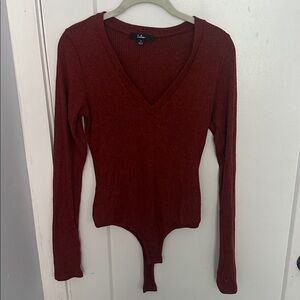 Lulu's Rich Red Knit Top